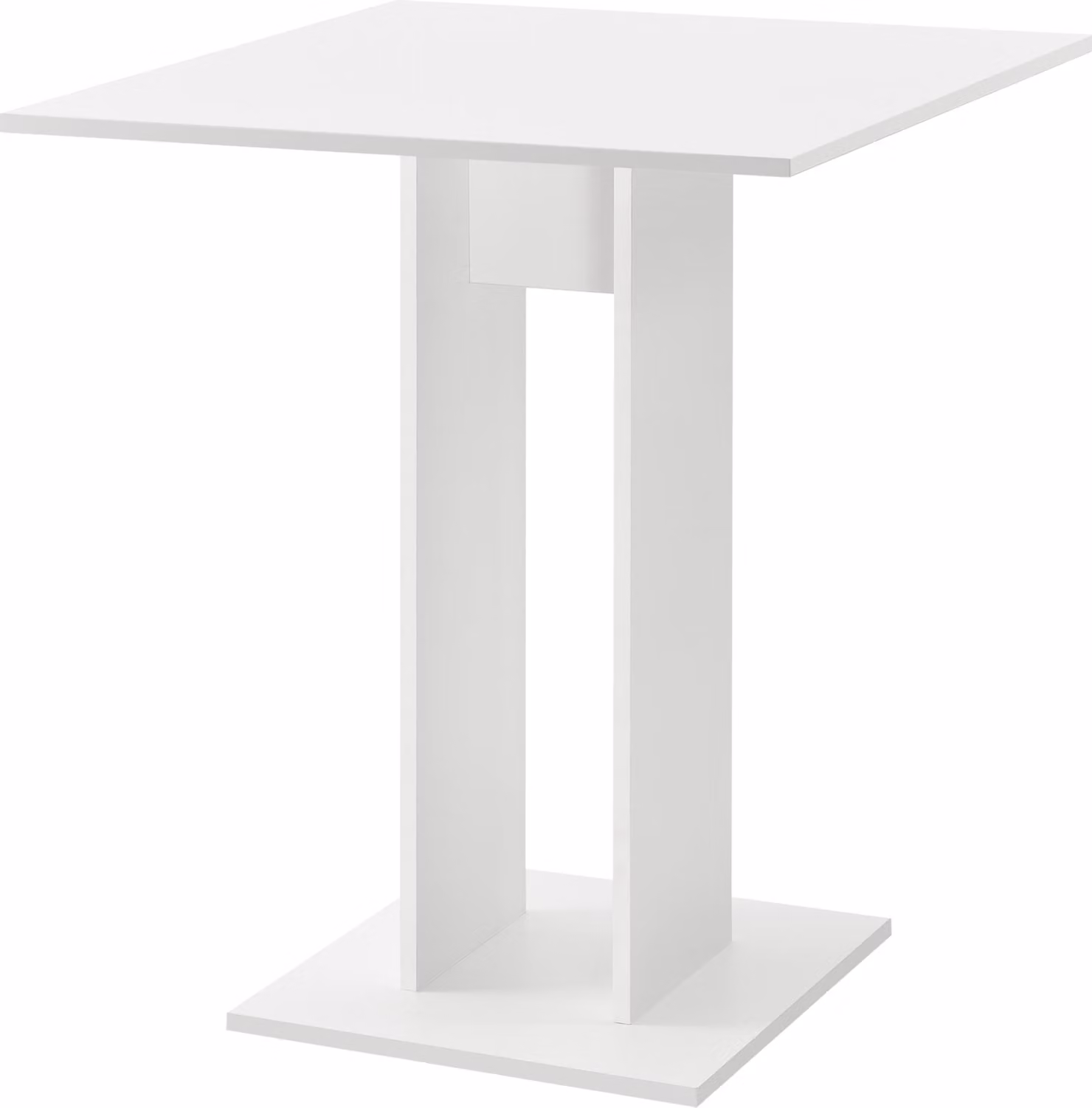 Tavolo da cucina quadrato 65 x 65 x 78 cm Tavolo a colonna Tavolo da sala da pranzo in truciolato Tavolo da pranzo bianco opaco [en.casa]