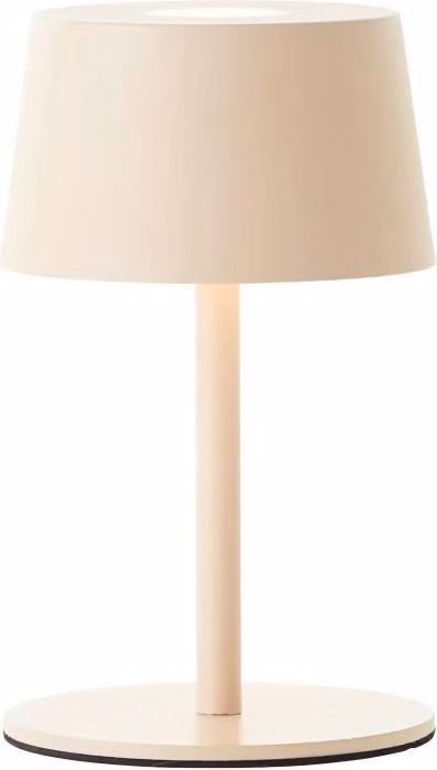 Lampada da tavolo JONA, LED 2W, metallo, IP44, beige, 170 lumen, 3000K, dimmerabile, USB