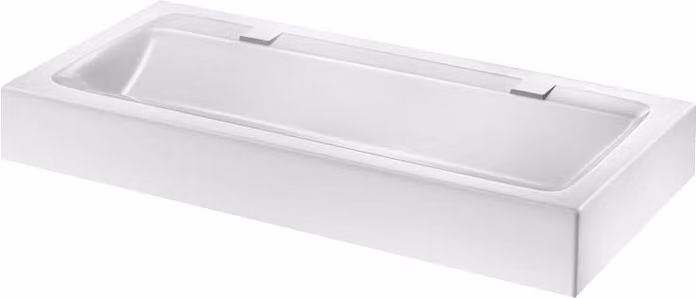 Lavandino Delabie MINERALCAST a parete L 1200 2 posti senza rubinetto