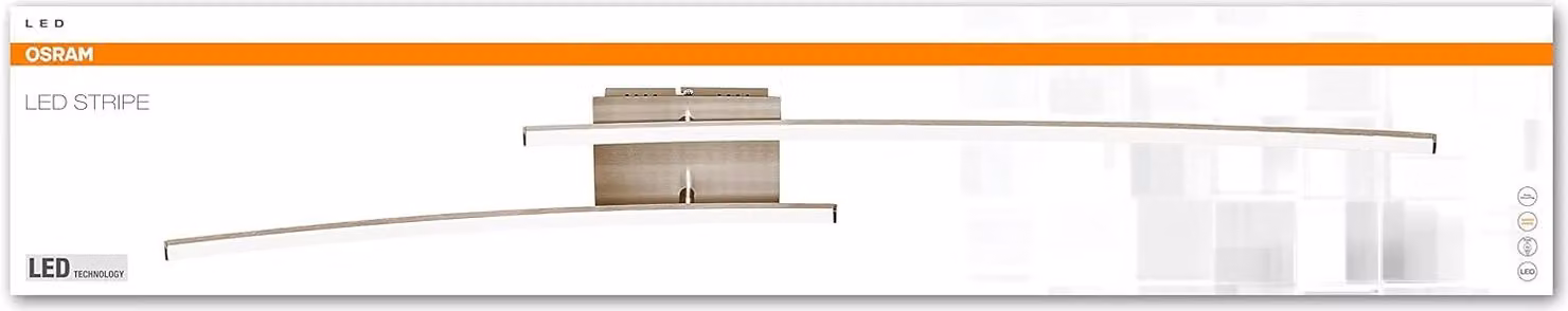 Lampada da parete e da soffitto a LED Osram, lampada per interni, bianco caldo, 1060 mm x 120,0 mm x 135,0 mm, LED Flex