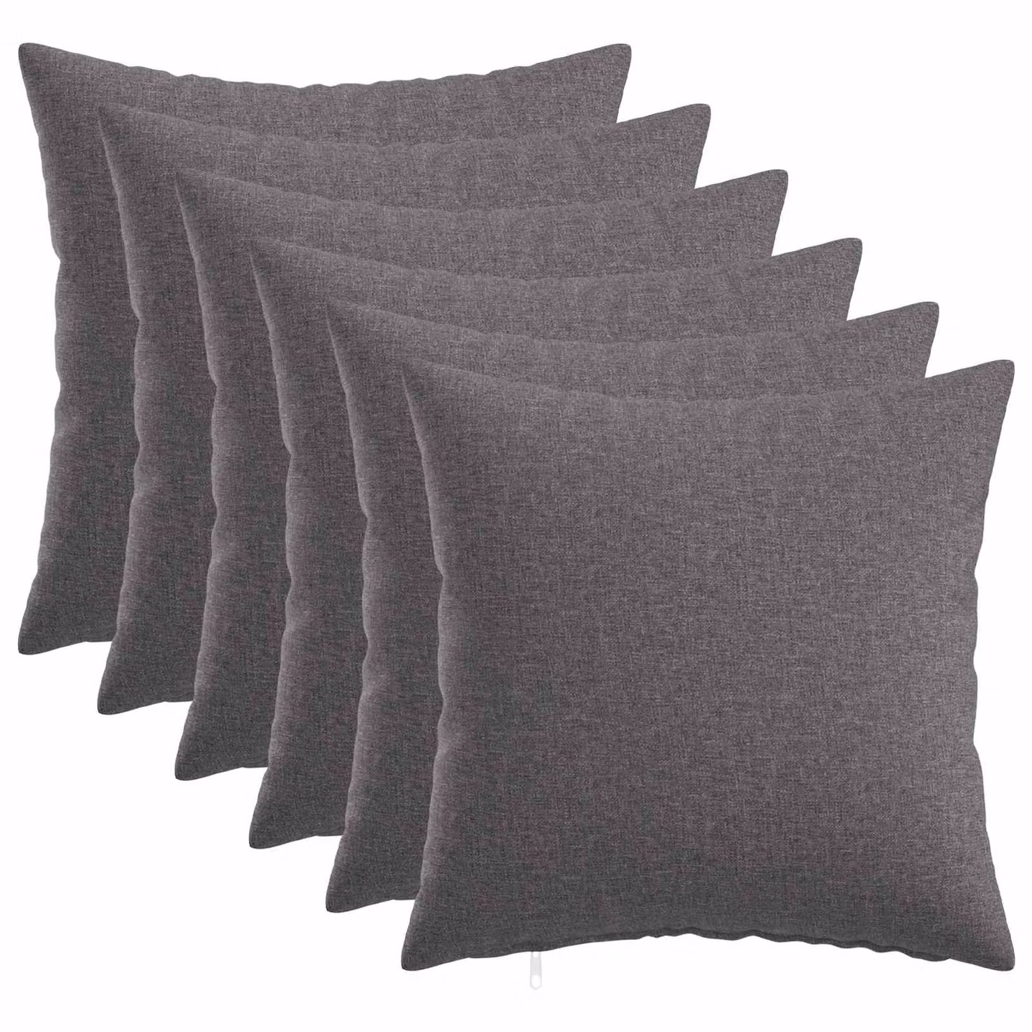Set di 6 cuscini vidaXL HEERLEN grigio chiaro in tessuto con fodera lavabile L/P/H: 40 x 40 x 40 cm