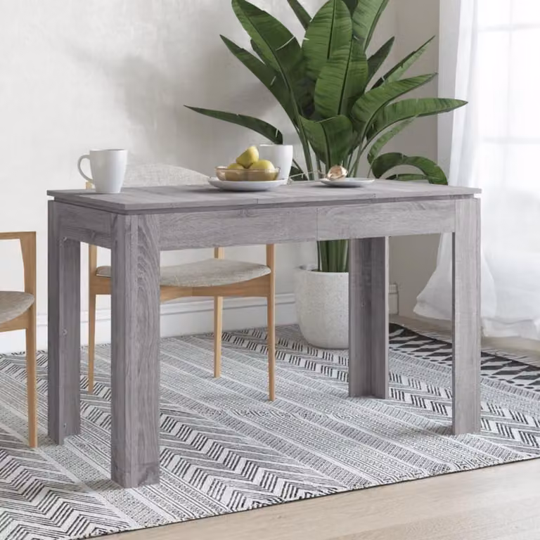Tavolo da pranzo grigio Sonoma 120x60x76 cm in materiale ligneo