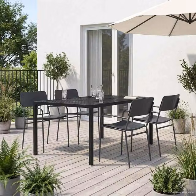 Set Mobili da Esterno 5 pz Antracite Acciaio 3422872