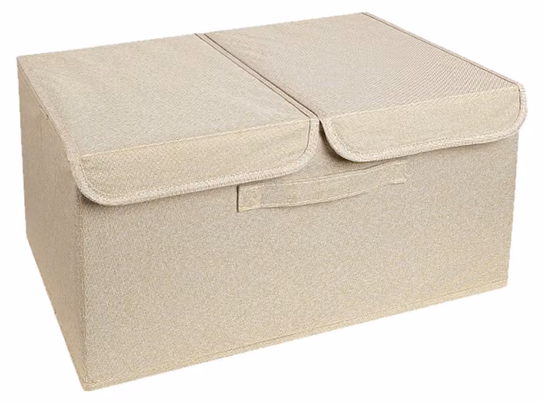 Organizer per biancheria intima e calzini con doppio coperchio, pieghevole, custodia spessa per reggiseni, cravatte, asciugamani, kaki