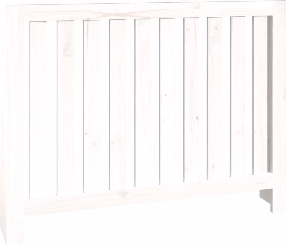 Copertura Termosifone Bianca 108,5x19x84 cm Legno Massello Pino