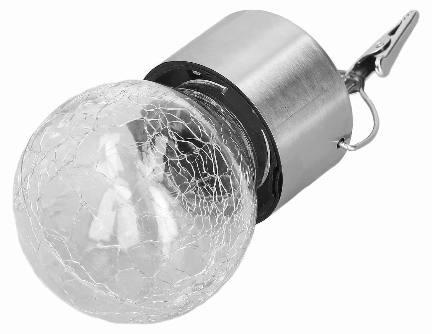 Set di 6 lampade solari da appendere, design a sfera di vetro, luce bianco caldo, diametro 6,1 cm