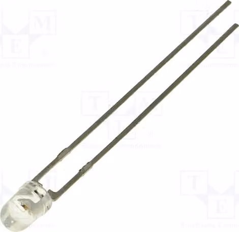 5 LED, angolo di emissione 45°, 3 mm, 12,6÷40 mcd, verde, LTL-4236N, diodi LED a montaggio traversa, 3 mm