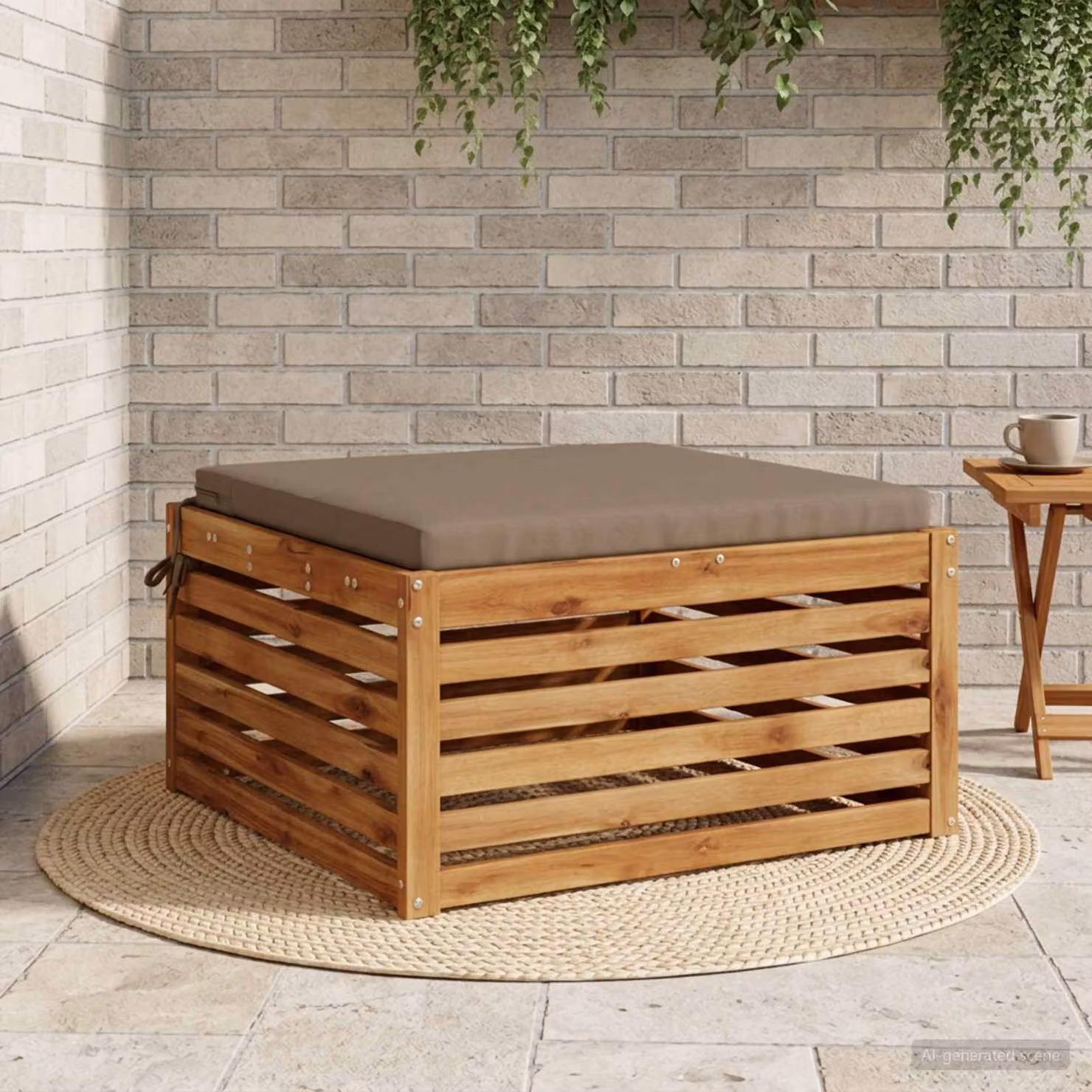 Cuscino per sedia vidaXL SOEST in poliestere con rivestimento lavabile e resistente ai raggi UV, colore grigio o beige