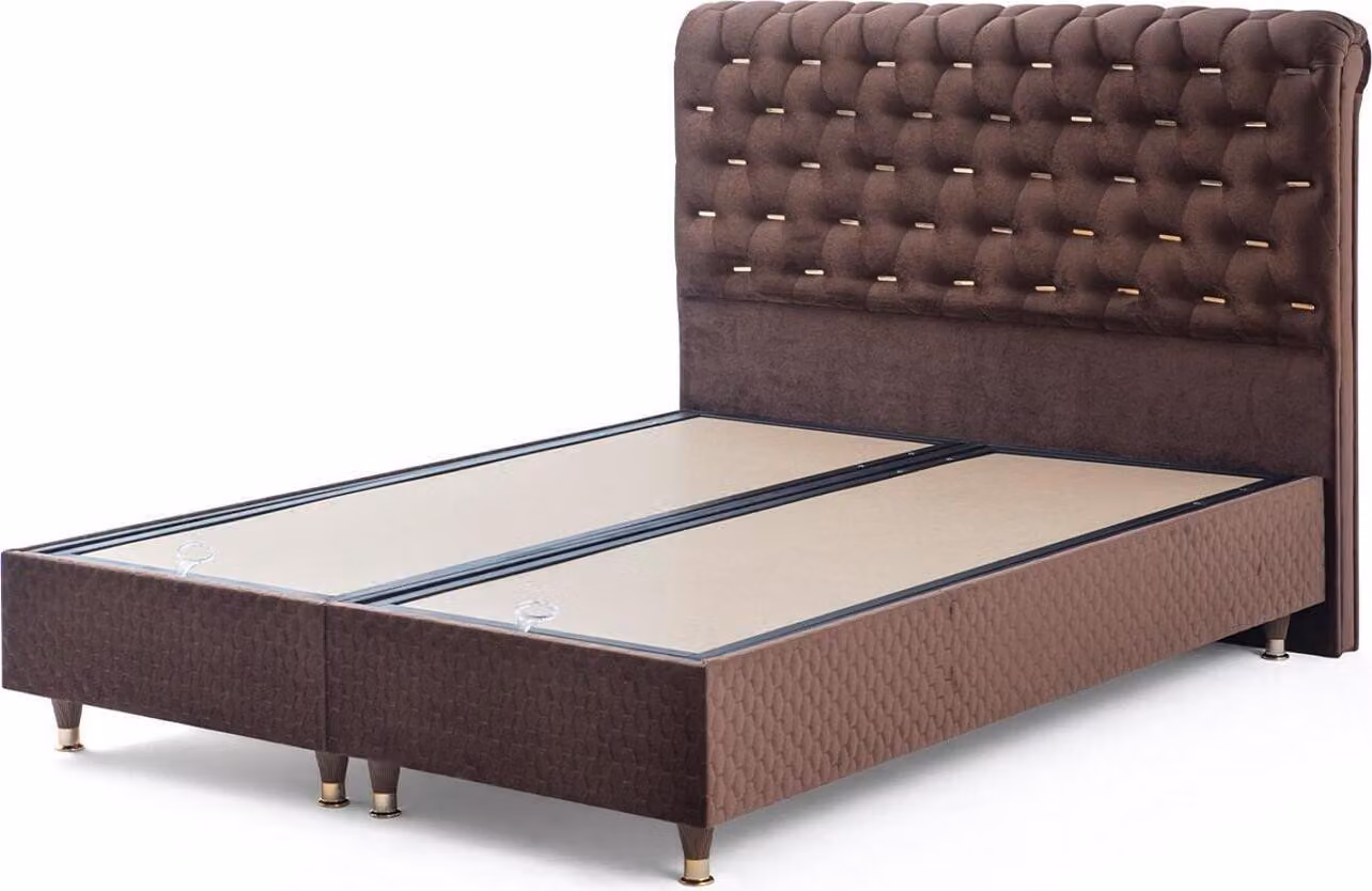 Braunes Bettgestell Luxuriöse Schlafzimmer Designer Betten Polster Möbel