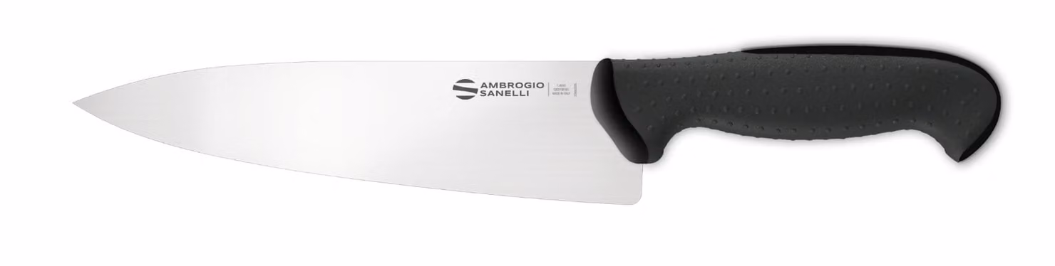 Coltello Trinciante cuoco linea Tecna di Sanelli Ambrogio, lama cm 20, manico nero