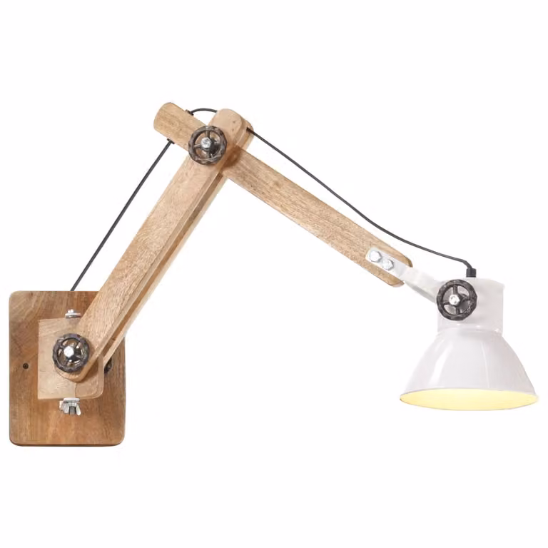 Lampada da Parete Stile Industriale Bianca Rotonda E27