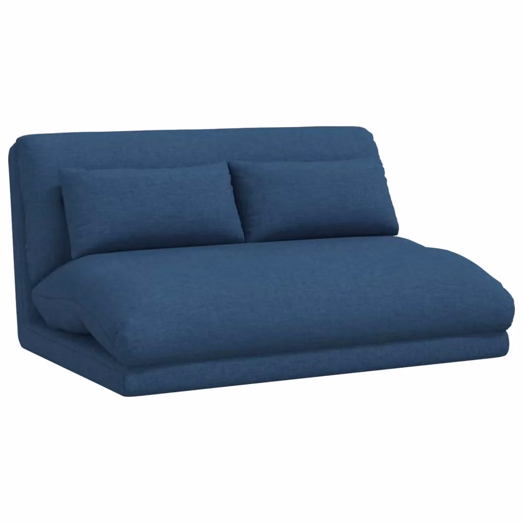 Sedia a pavimento moderna vidaXL in tessuto blu con struttura in metallo e plastica – 2