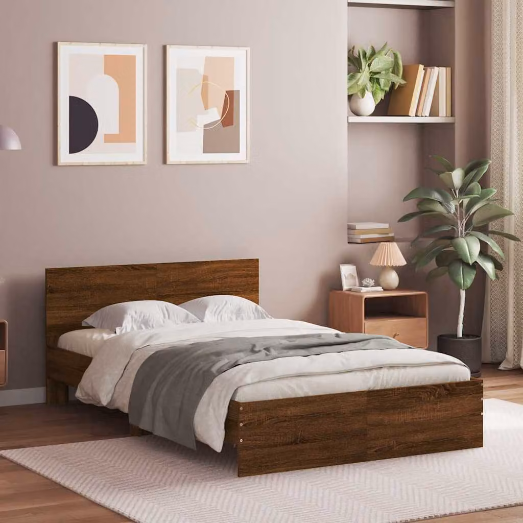 Giroletto con Testiera vidaXL in Rovere Marrone L/P: 120 x 200 cm – 1