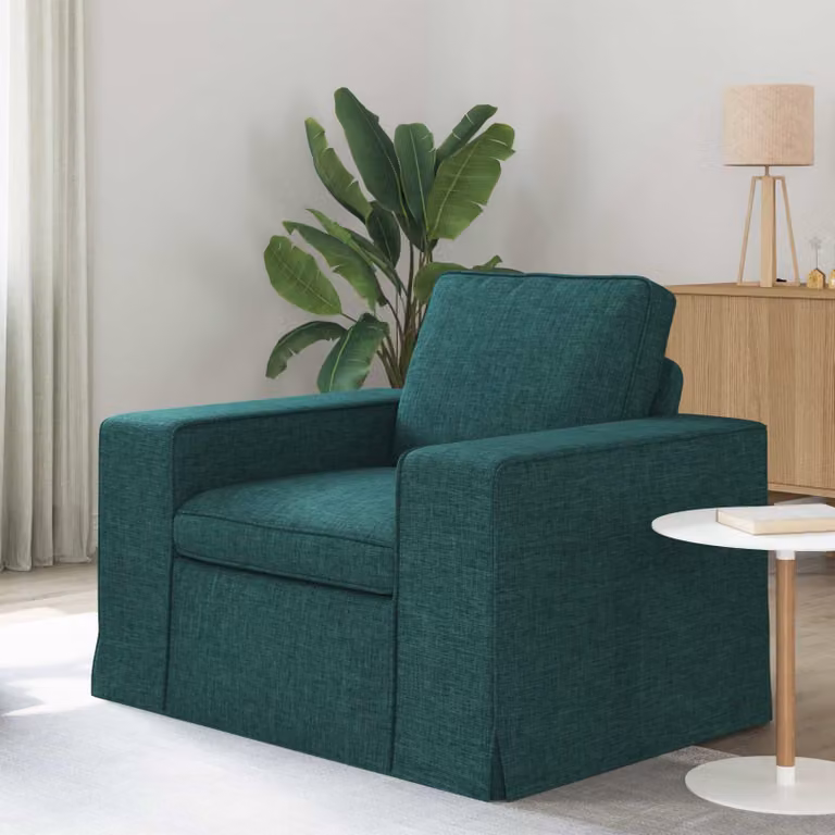 vidaXL Divano Moderno in Tessuto Verde e Nero con Struttura in Metallo L: 103 cm, P: 80 cm, H: 82 cm