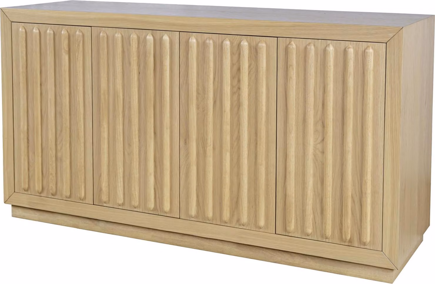 FURNLUX Credenza in rovere Avola 153 cm / Colore principale: Beige / Dimensioni: 153 x 82 x 46 cm