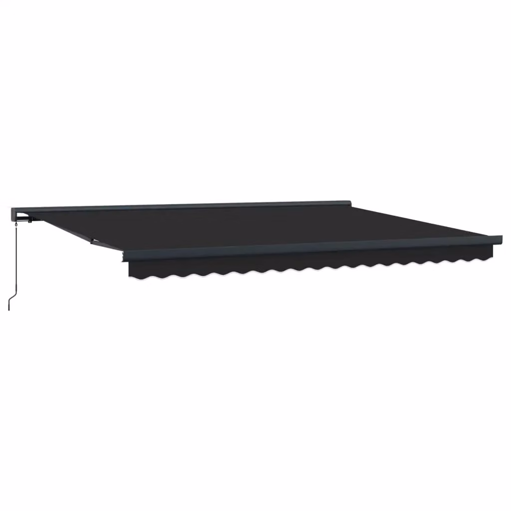 Tenda retrattile manuale vidaxl in alluminio e poliestere, colori antracite e grigio, L 400 cm x P 300 cm – 2