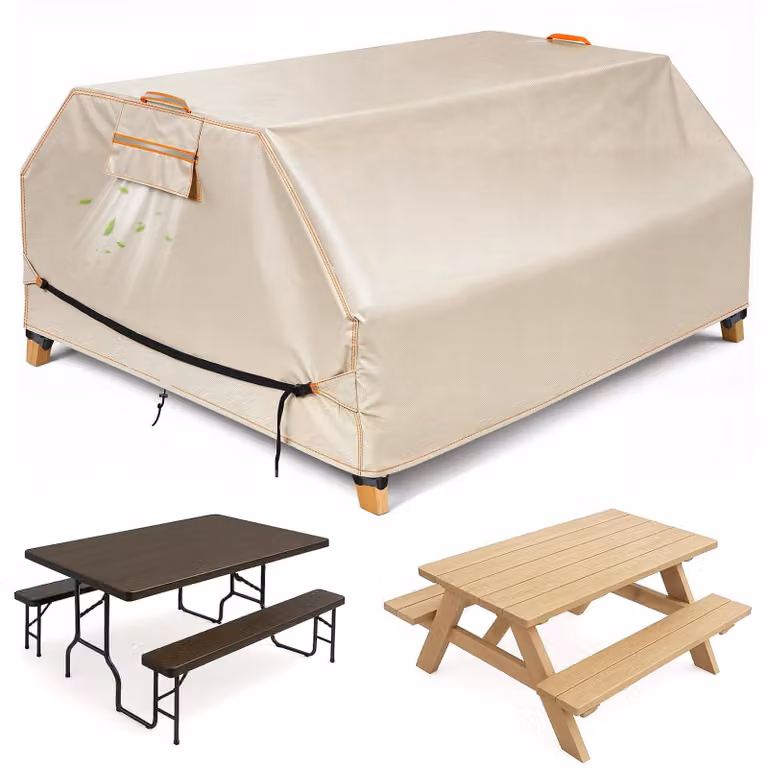 Omgoods - Copertura impermeabile per tavolo da picnic, con sistema di ventilazione