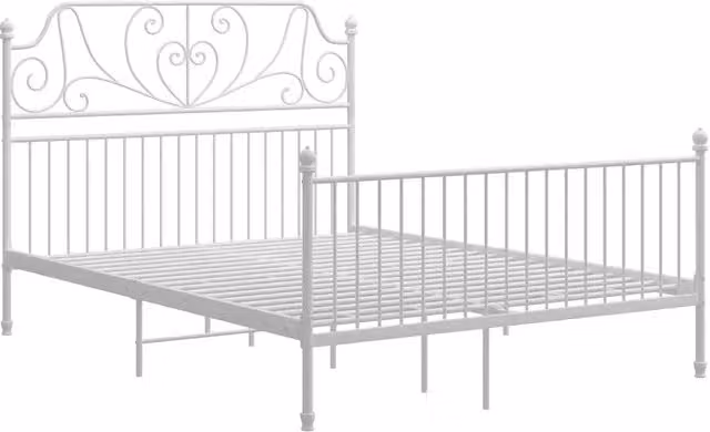 Giroletto-Struttura Letto Bianco in Metallo 140x200 cm 838221