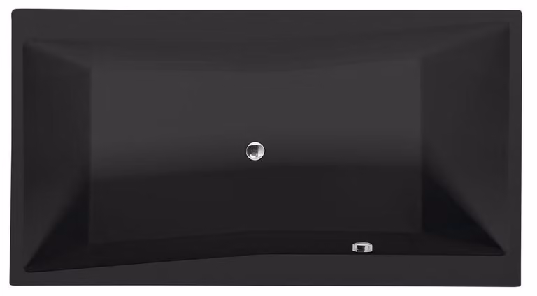 Vasca QUEST rettangolare con piedini 190x100x49cm, nero opaco