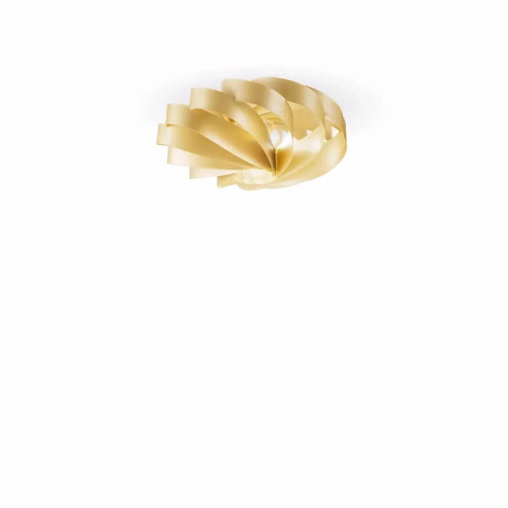 Plafoniera Moderna Flat Polilux New Gold Linea Zero Colore Oro/Ottone con Attacco E27 – 2