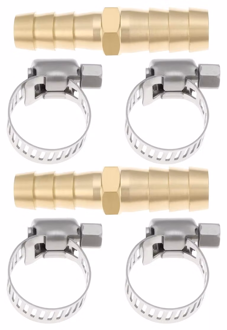 Raccordi riduttori in ottone per tubi, da 3/8" a 5/16", confezione da 2 pezzi