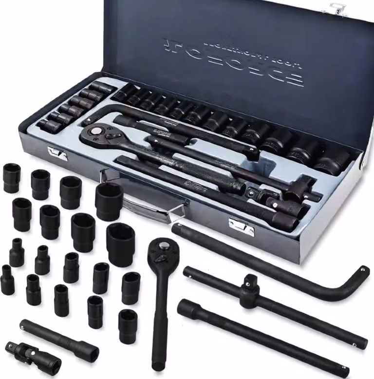 ILOFORCE Set di utensili 1/2" esagonale 8-32 mm 24 pezzi + valigetta
