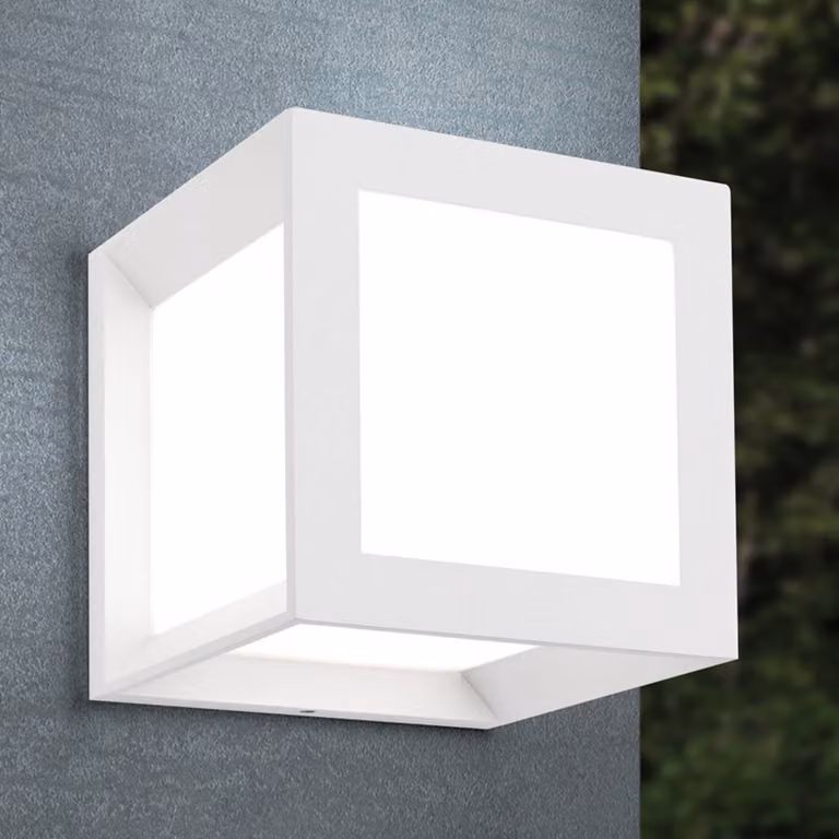 ORION Applique da esterni Henry, dimmerabile, Bianco / Opale, Alluminio, Moderno, Applique da esterni