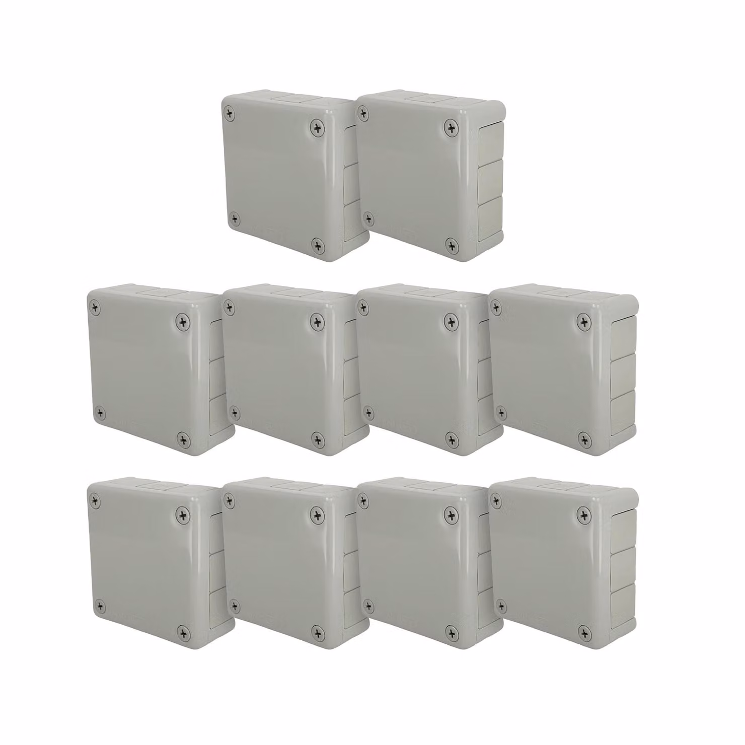 10x scatola da incasso 98x98x42mm IP55 con 12 ingressi in gomma grigio VP-41 EDO777927 EDO Technic