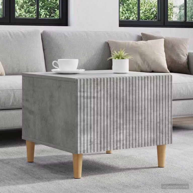 vidaXL Tavolino da salotto moderno con cassetto Grigio, L 49 x P 50 x H 40 cm