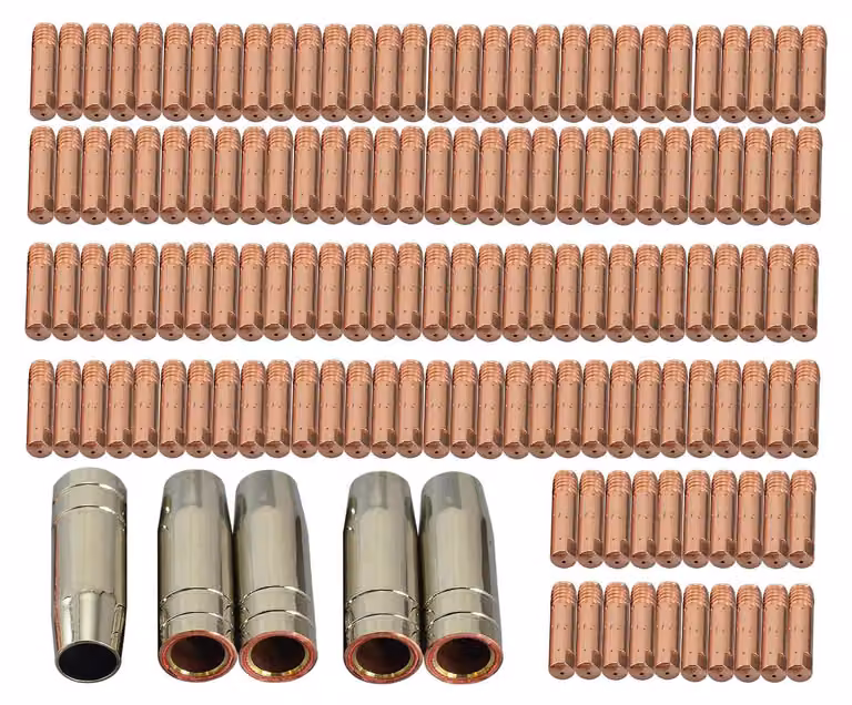Set di torcia per saldatura MIG/MAG, 145 pezzi, diametro 0,8 mm, filettatura M6, conica