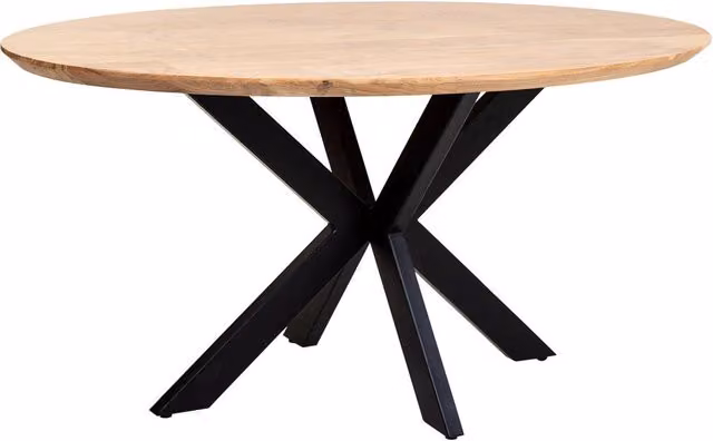 Tavolo da pranzo ovale in legno marrone 160x90x76