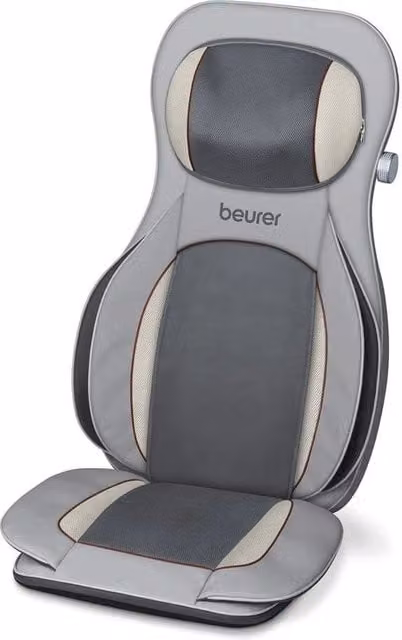 Cuscino di Massaggio Shiatsu Beurer per Schiena, Collo e Cosce con Compressione Aerea e Riscaldamento, Grigio