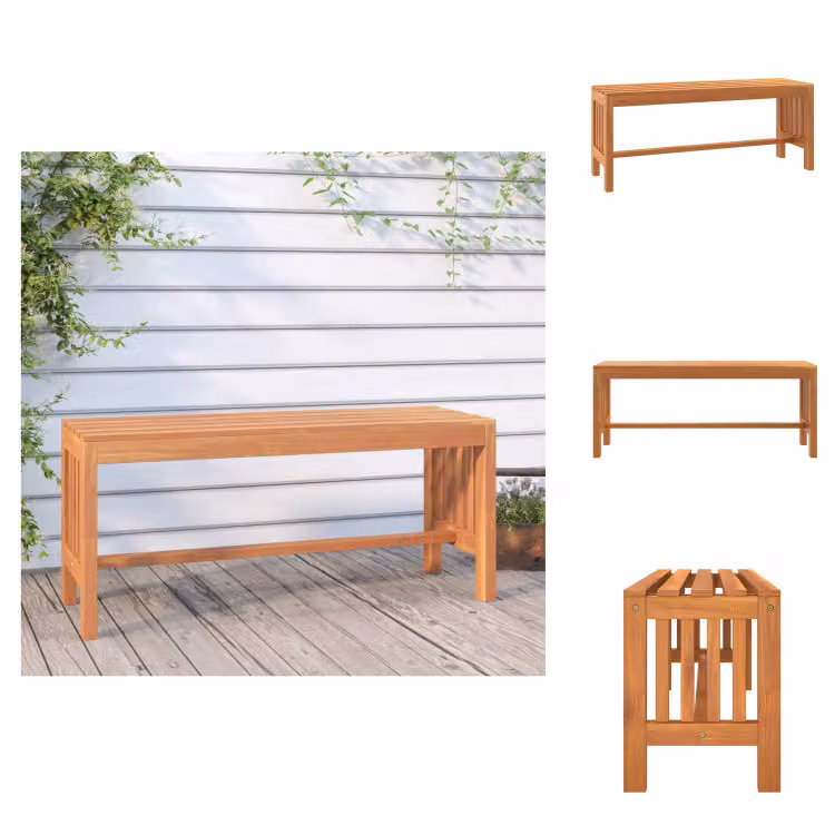 vidaXL Panca da giardino 110 cm in legno massiccio di eucalipto - Panche da giardino