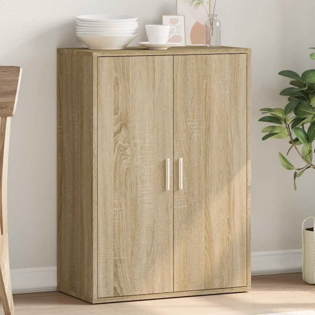 Credenza moderna vidaXL in legno multistrato color rovere sonoma, L 60 cm x P 31 cm x H 84 cm