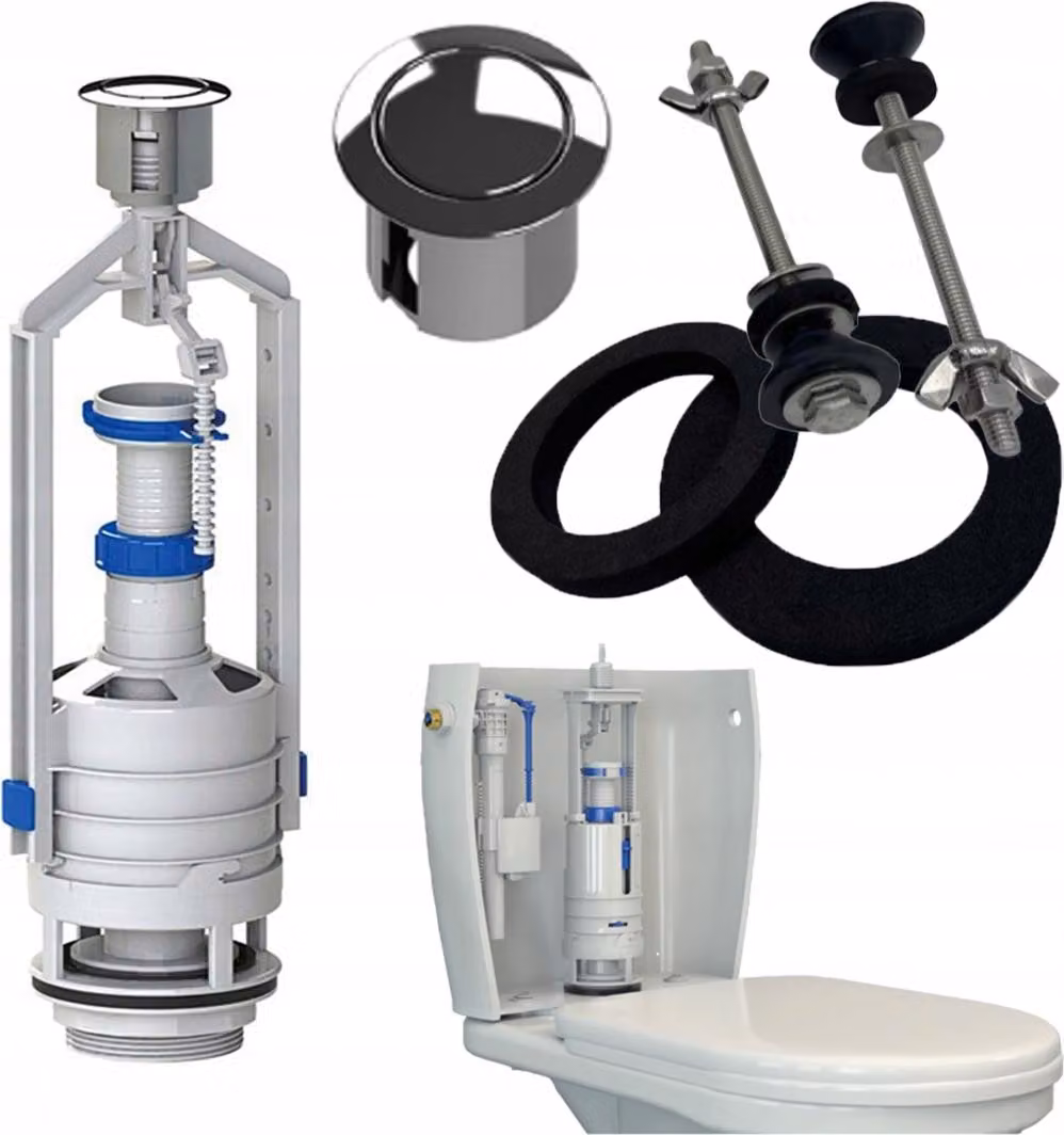 Valvola di scarico + kit di riparazione UNIVERSALE per WC Cersanit