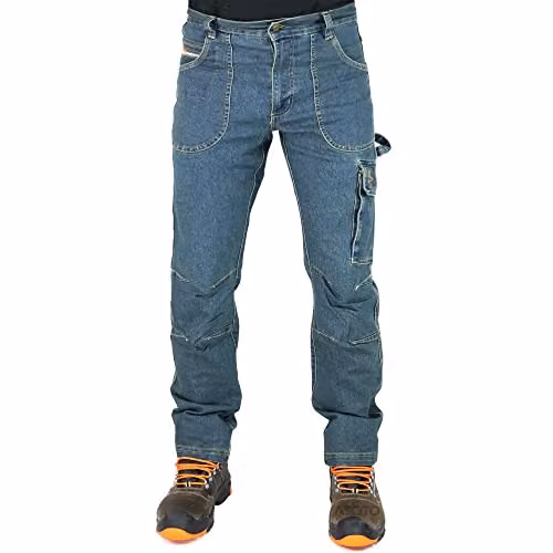 Kapriol Jeans da Lavoro Touran - Elasticizzati con Tasche - Taglia XL