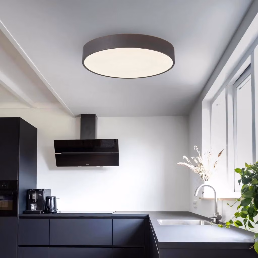 Plafoniera tonda LED DEKO-LIGHT MENKAR 400 CCT 42W Nero, lampada da soffitto o parete con temperatura colore regolabile e luminosità 3200lm, Diametro: 40 cm – 2