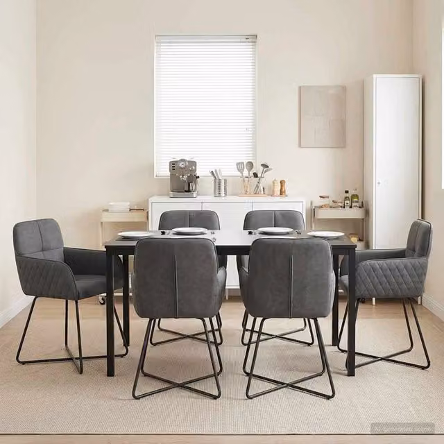 Sedie da pranzo 6 pz Velluto Grigio Scuro 59 x 56,5 x 86 cm 3428220
