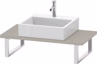Consolle Duravit DuraStyle Compact 80-200x48cm, 1 foro, spessore 3cm, tortora