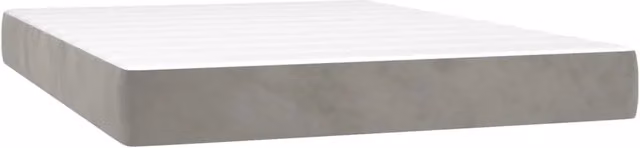 Materasso a Molle Insacchettate Rigidit¨¤ Media Grigio Chiaro 140x200x20 cm in Velluto