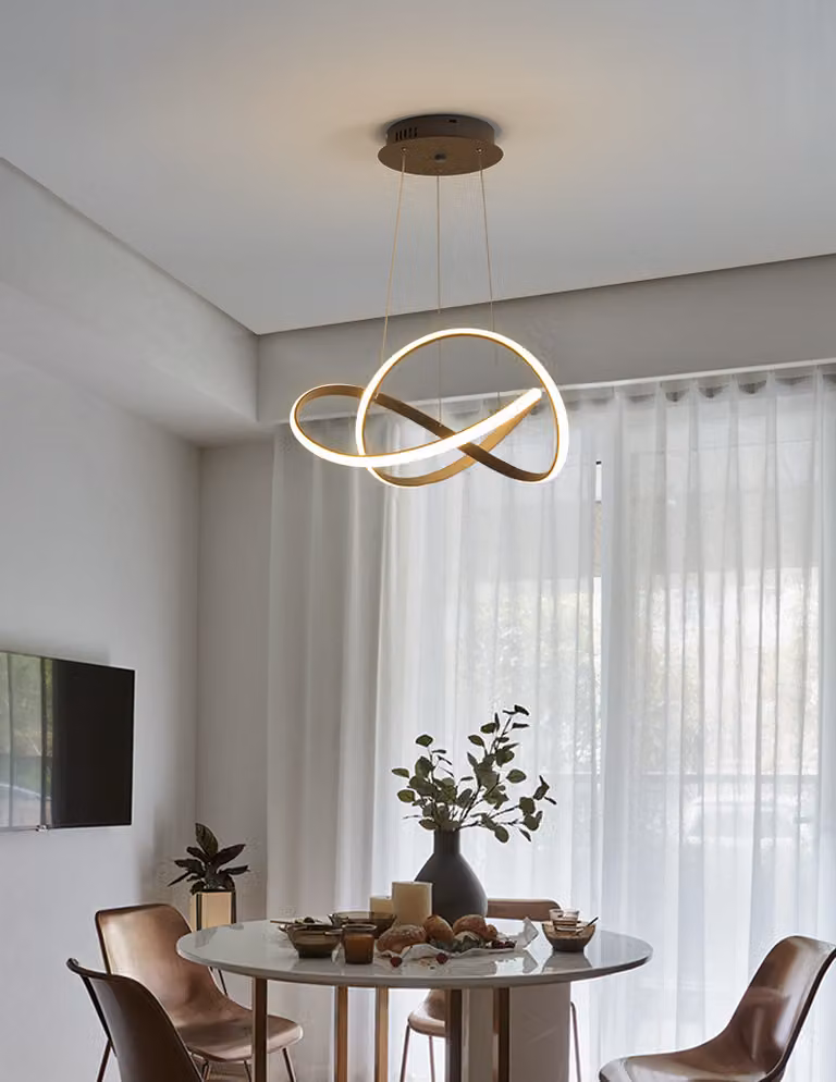 Eurotondisplay LED lampada a sospensione 9642 grigio Ø 50 cm 96W altezza max 120cm con telecomando colore luce regolabile dimmerabile paralume acrilico grigio