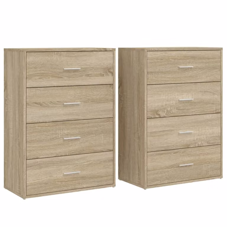 Credenze 2 pz Rovere Sonoma 60x31x84 cm in Legno Multistrato
