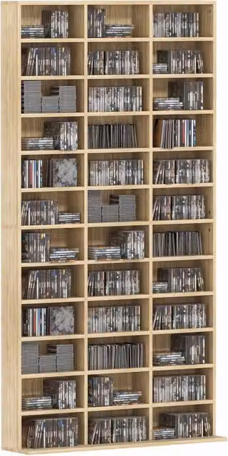 Libreria per CD e DVD ¨C zephmum ¨C 36 scomparti, quercia