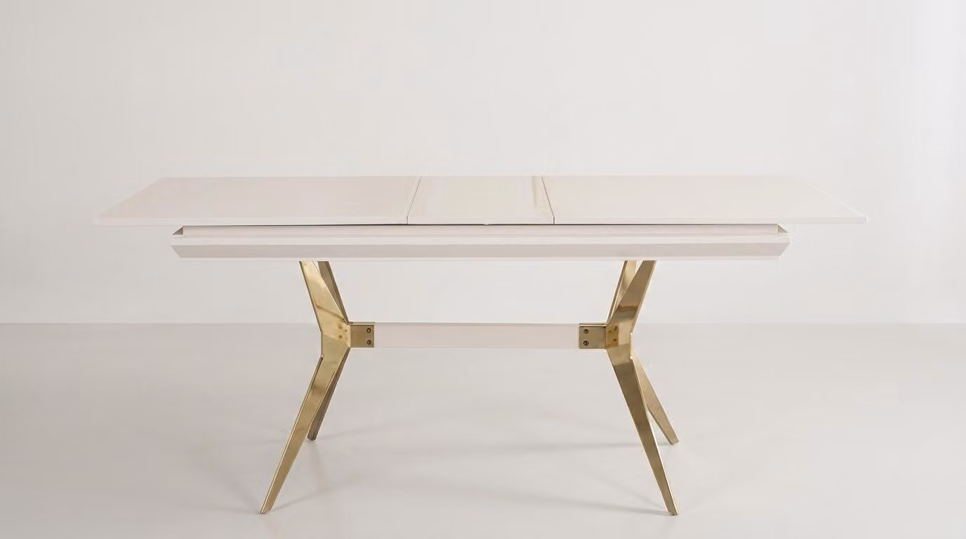 Tavolo, stile moderno, colore bianco, nuovo, comodo, pratico, rettangolare, allungabile