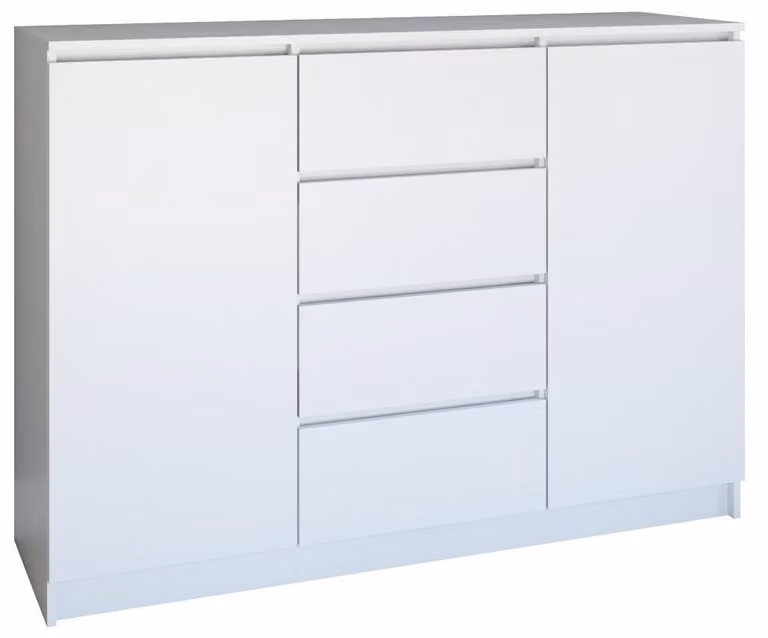 Cassettiera larga combinata ELBE - bianco