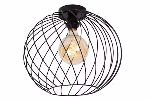 LUCIDE Danza Plafoniera Ø 40 cm, 1 x E27, Nero