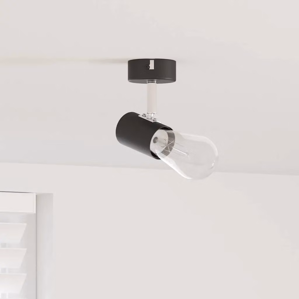 Faretto da soffitto regolabile vidaXL in metallo nero L: 6,5 cm, P: 6,0 cm, H: 11,5 cm