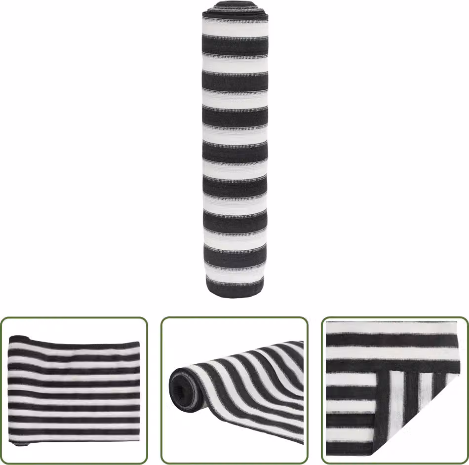 Il paravento Living Store antracite e bianco 1,5x10 m HDPE 75 g/m²