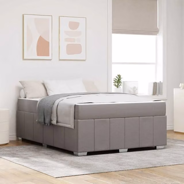 Struttura letto imbottita Talpa vidaXL in tessuto con doghe in legno L: 140 cm, P: 200 cm, H: 66 cm – 1