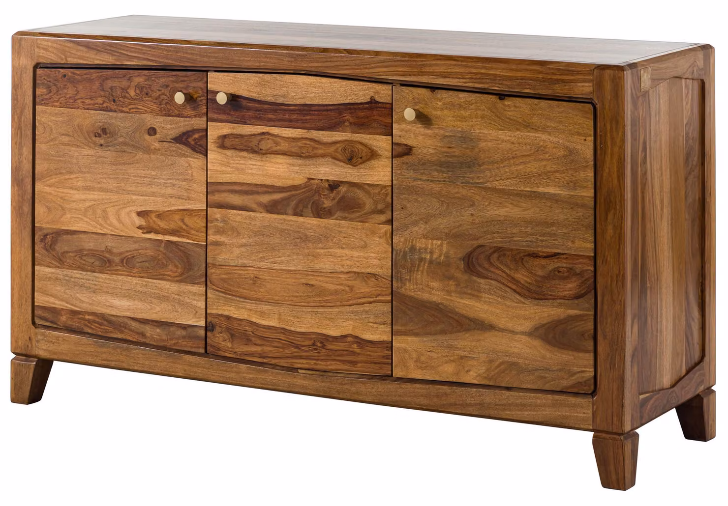 MASSIVMOEBEL24 | ANCONA #121 Credenza in legno di sheesham - laccato / marrone 140x45x80